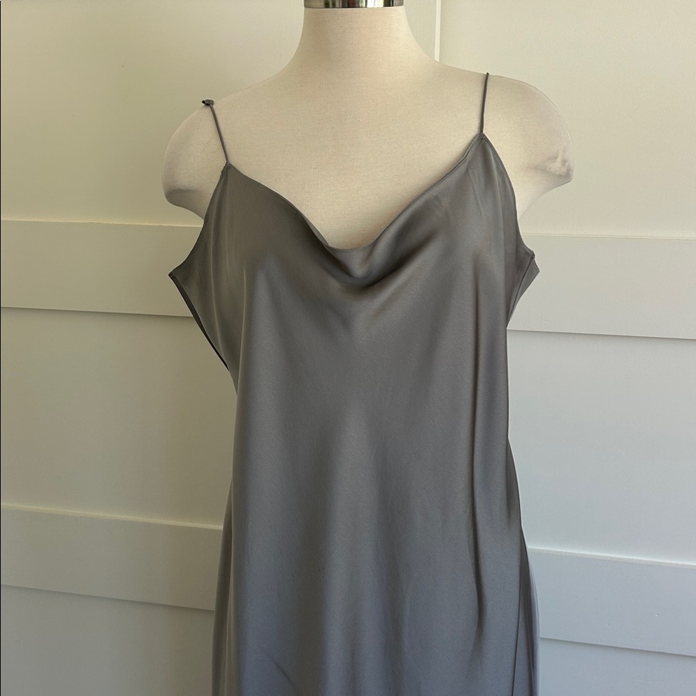 J. Crew Gwyneth Silver Slip Dress in vintage dove grey - Picture 5 of 11